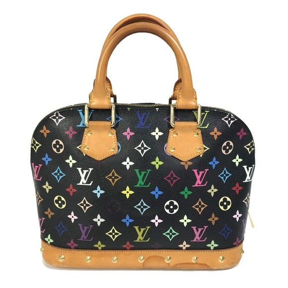 Louis Vuitton Monogram Alma PM Bag Handbag Multicolor Black - Picture 2 of 8